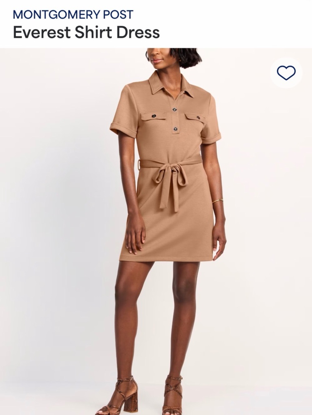 Everest Shirt Dress - Camel Mini